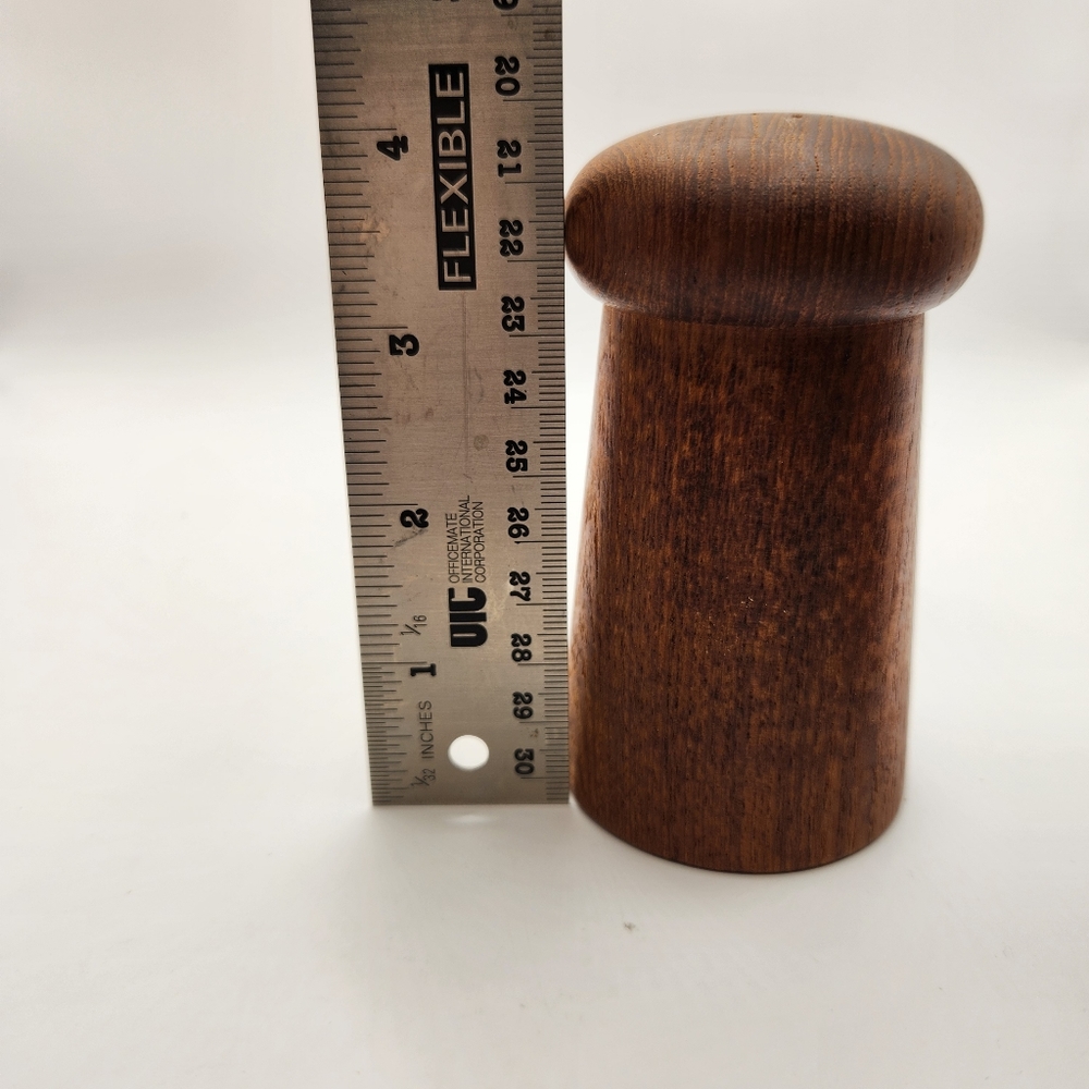 Vintage Teak Mid Century Modern Wood Salt & Pepper Shakers - Picture 4 of 5